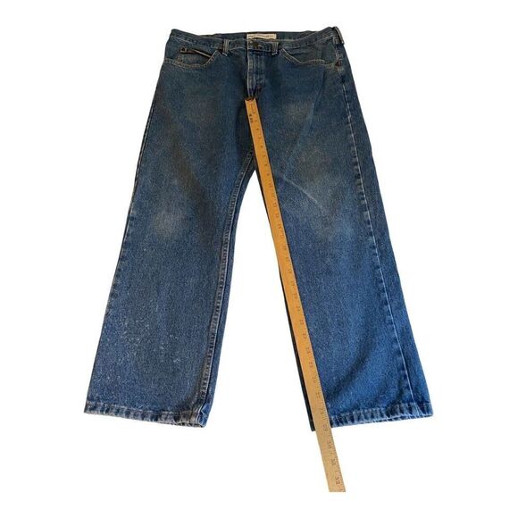 Vintage Lee 38X29 Regular Fit Blue Jeans Classic Quality Heavy Denim Med Wash - Picture 12 of 14